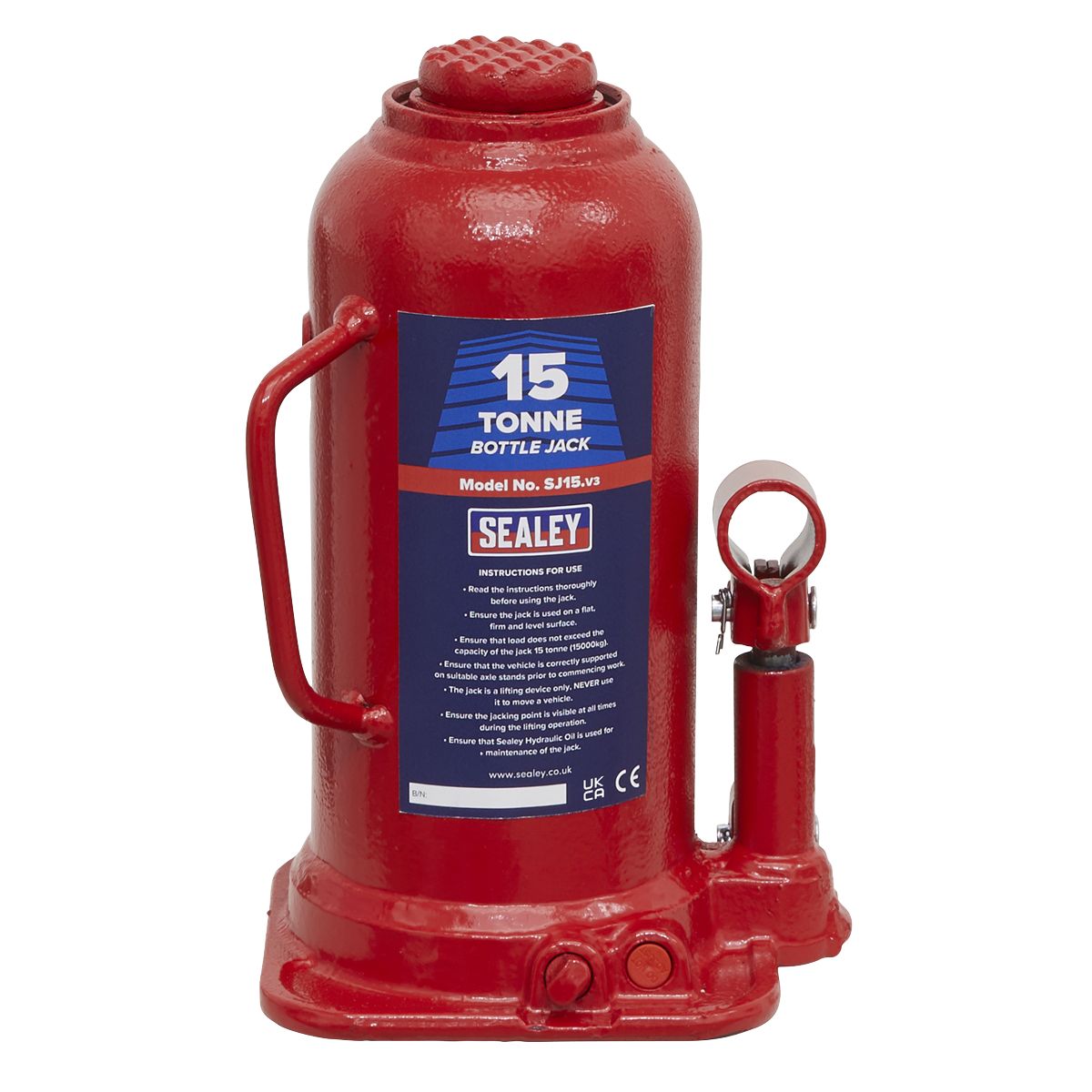Sealey Bottle Jack 15 Tonne - Image 2