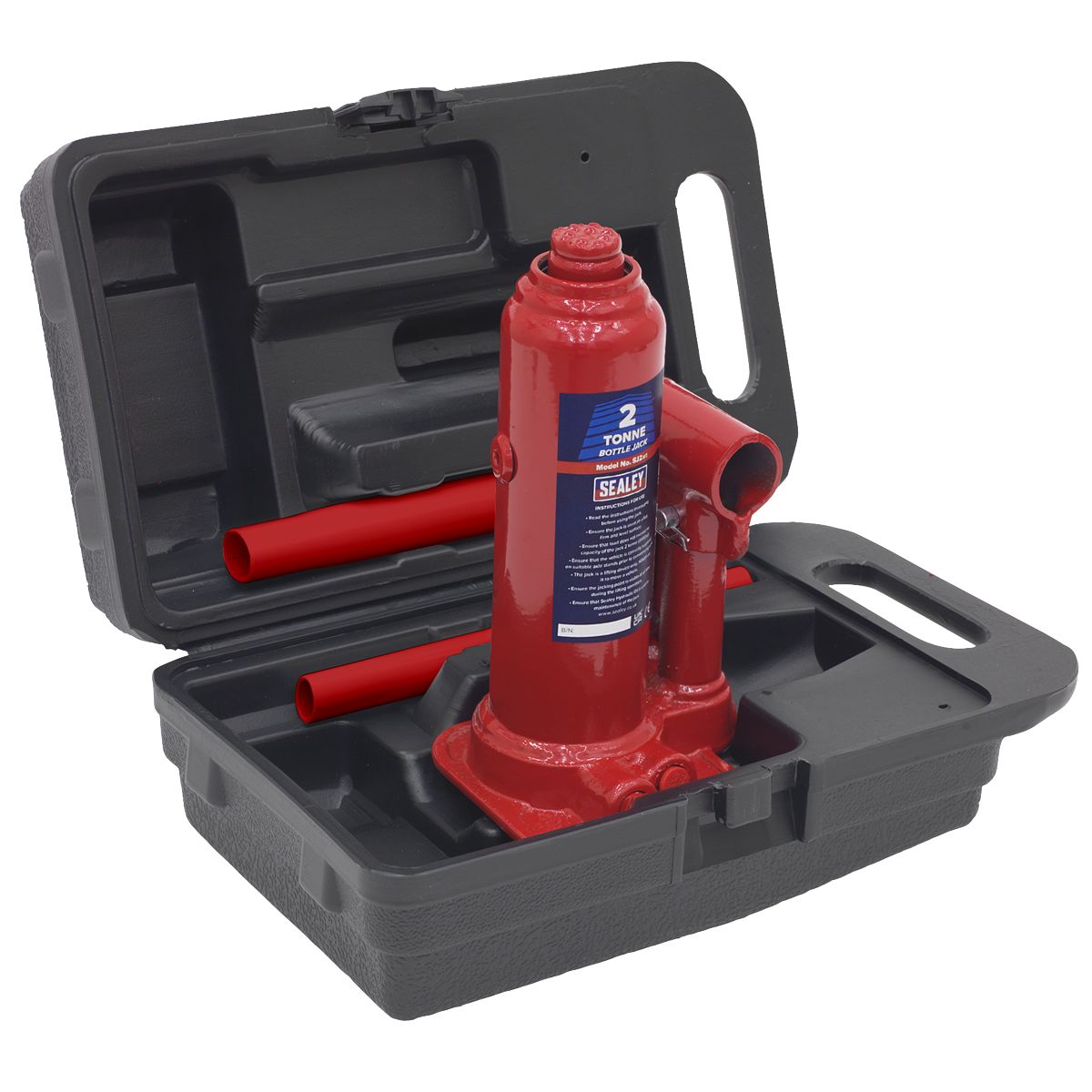 Sealey Bottle Jack 2 Tonne with Storage Case - Image 1