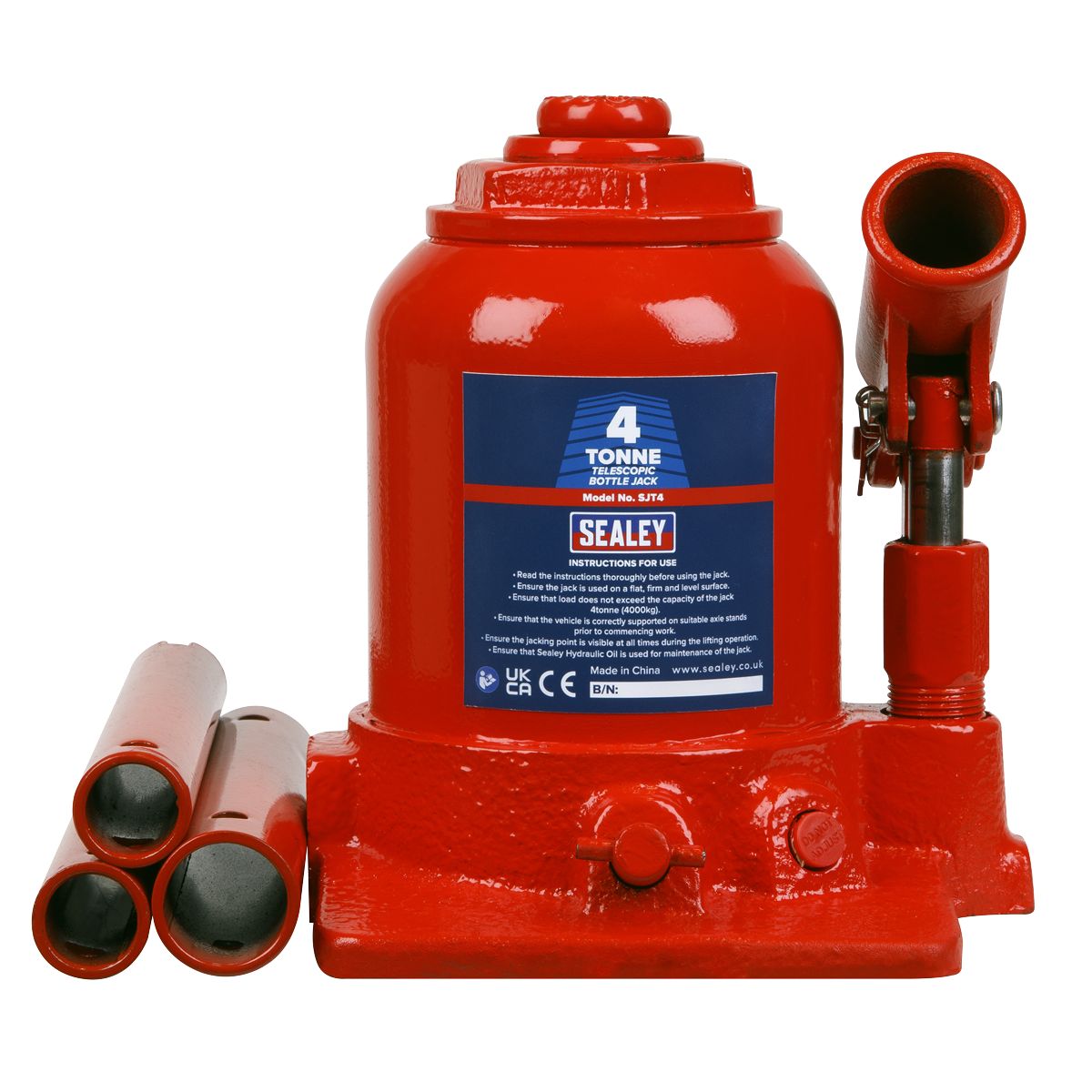Sealey Telescopic Bottle Jack 4 Tonne - Image 2
