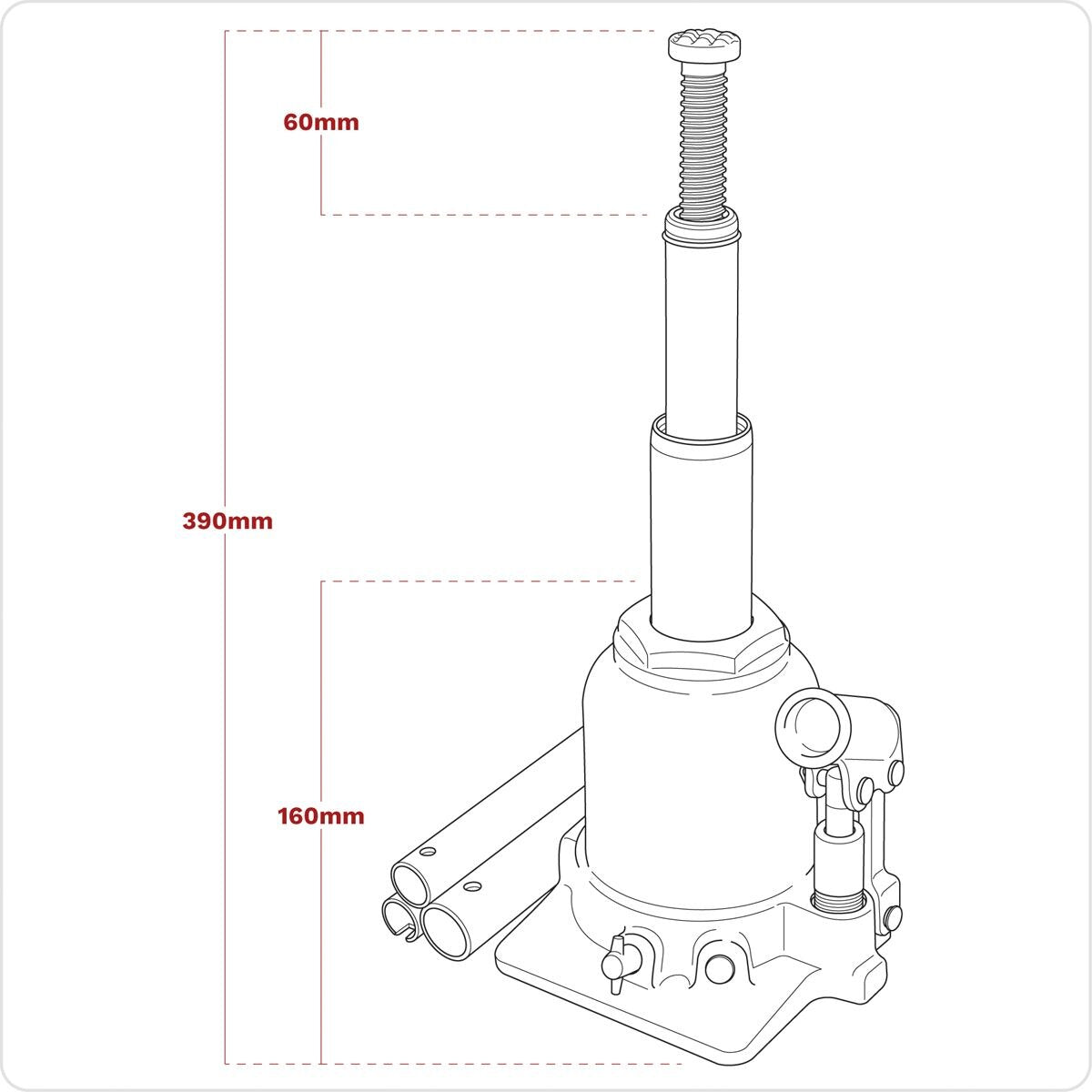 Sealey Telescopic Bottle Jack 4 Tonne - Image 9