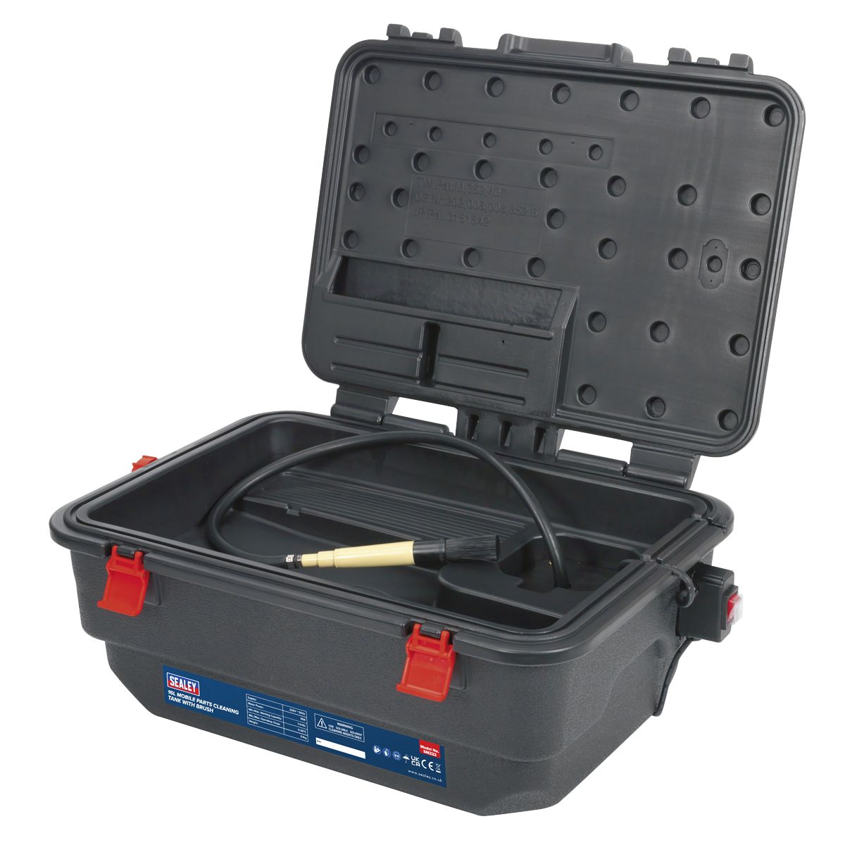 Sealey Mobile Parts Cleaning Tank with Brush 16L - Image 2