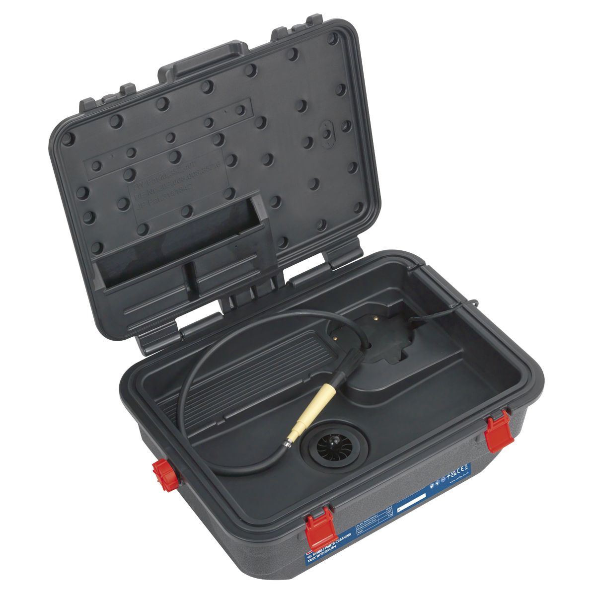 Sealey Mobile Parts Cleaning Tank with Brush 16L - Image 3