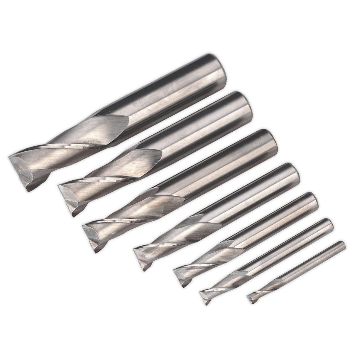 Sealey HSS End Mill Set 2 Flute 4-16mm SM2502EMSET