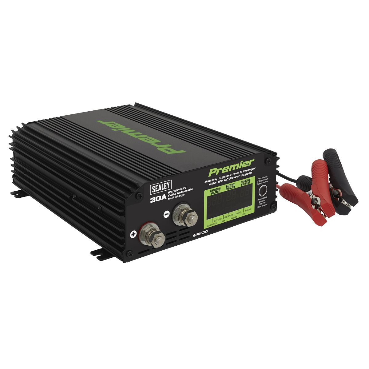 Sealey Premier Battery Support Unit Charger & Maintainer 30A - SPBC30