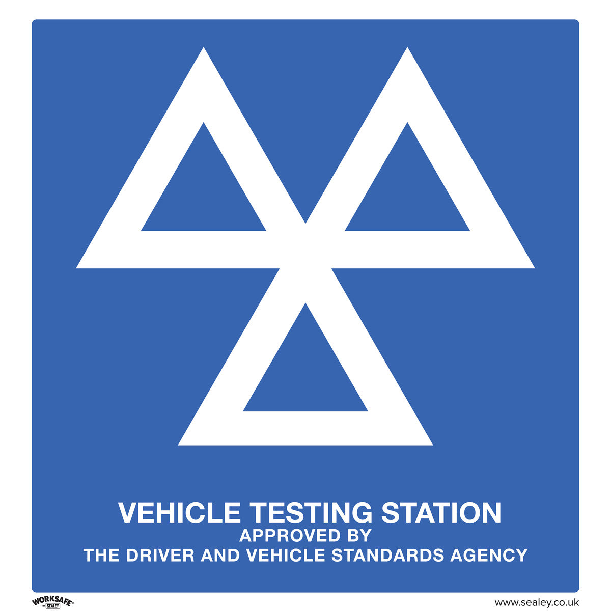 Worksafe MOT Testing Station Safety Sign, Rigid Plastic - Pack of 10 SS51P10