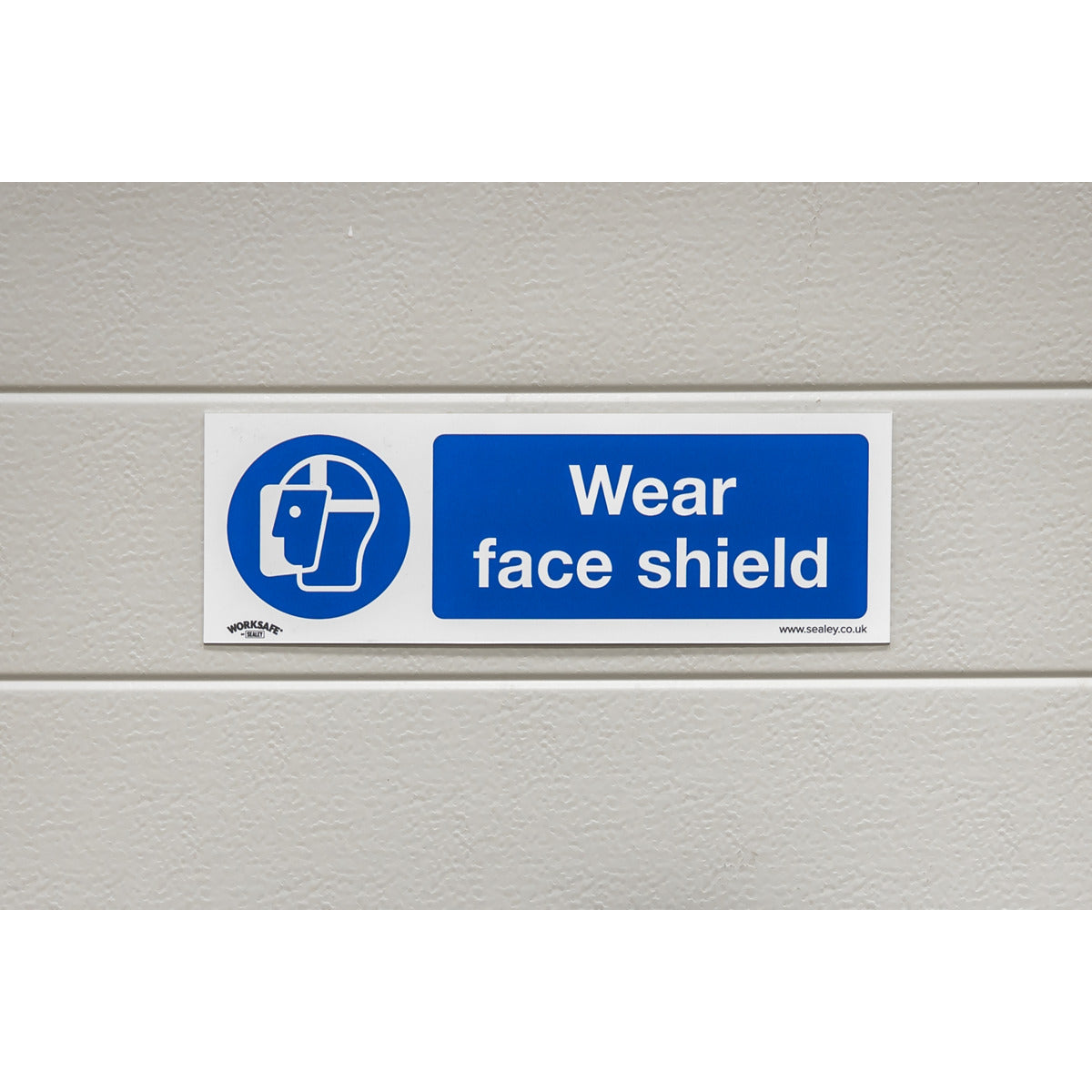 Worksafe Wear Face Shield Safety Sign, Rigid Plastic - Pack of 10 SS55P10