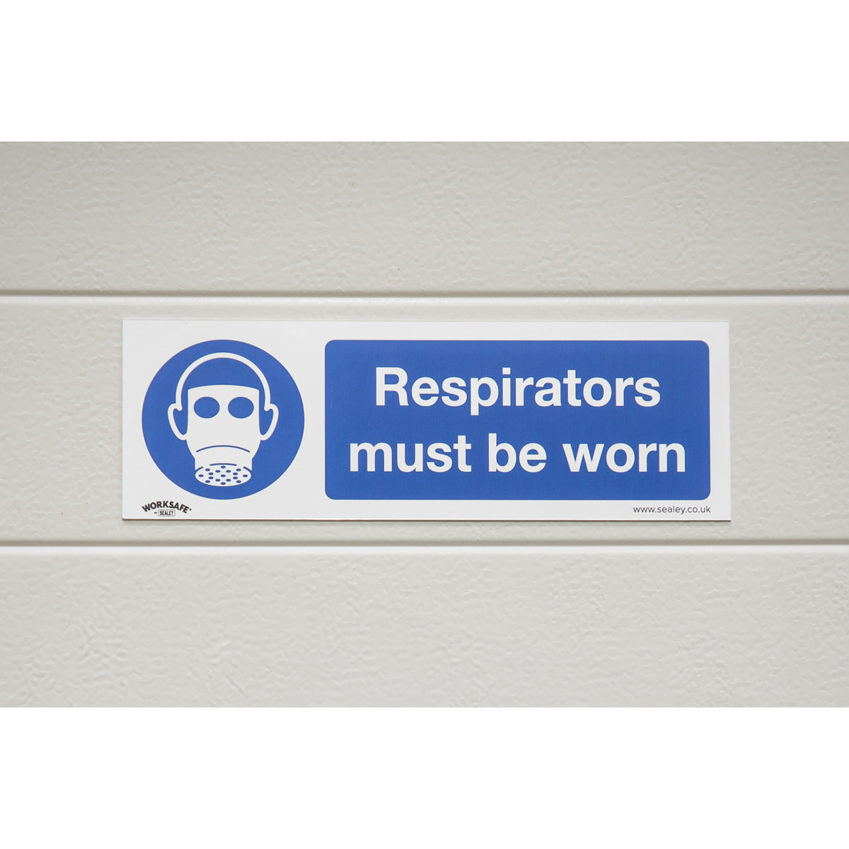 Worksafe Respirators Must Be Worn Safety Sign, Rigid Plastic - Pack of 10 SS56P10