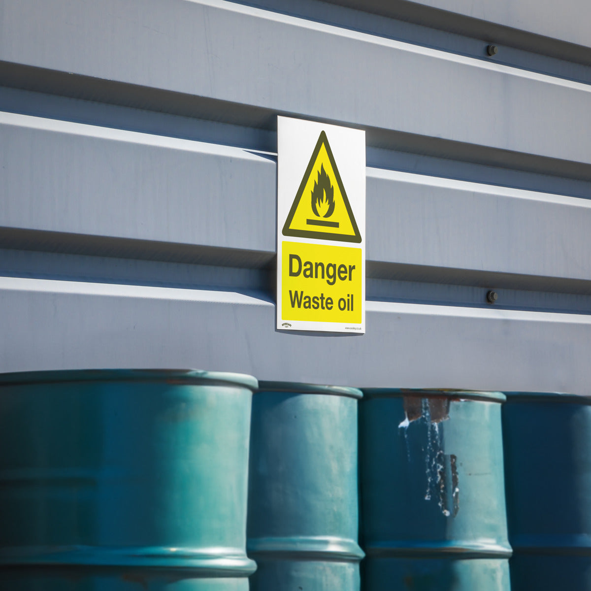 Worksafe Danger Waste Oil Safety Sign, Rigid Plastic - Pack of 10 SS60P10