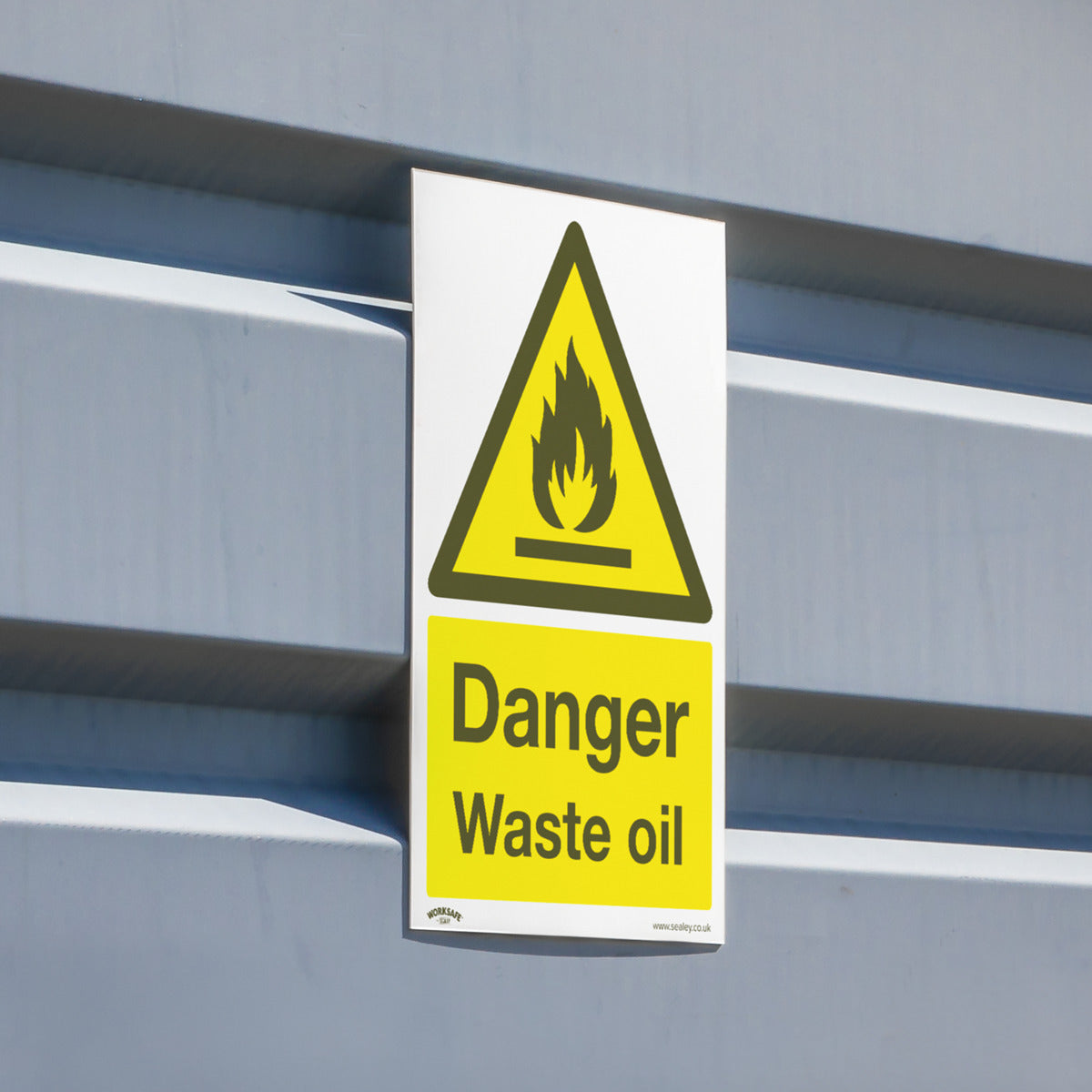 Worksafe Danger Waste Oil Safety Sign, Rigid Plastic - Pack of 10 SS60P10