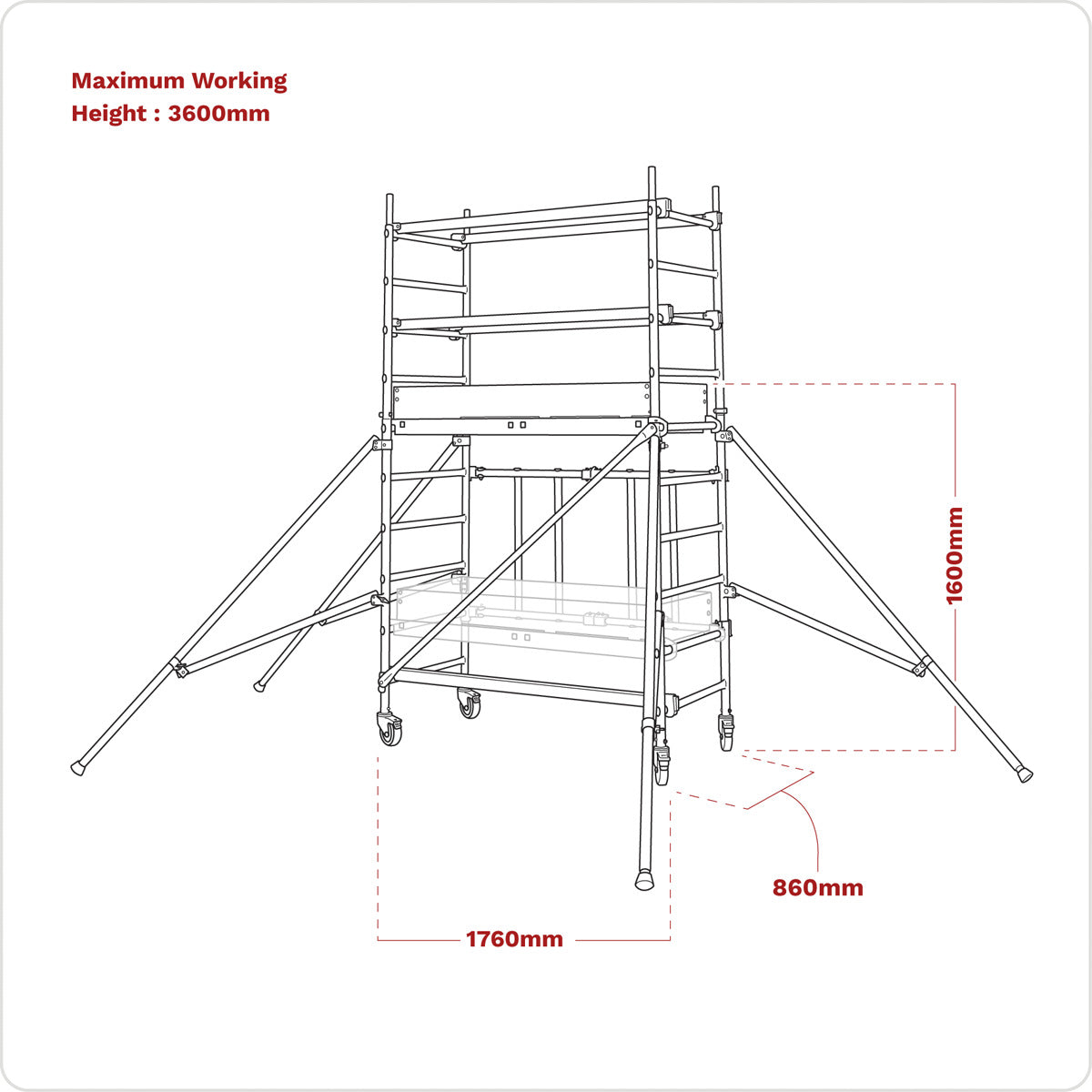 Sealey Platform Scaffold Tower Combo EN 1004 -1 SSCL1
