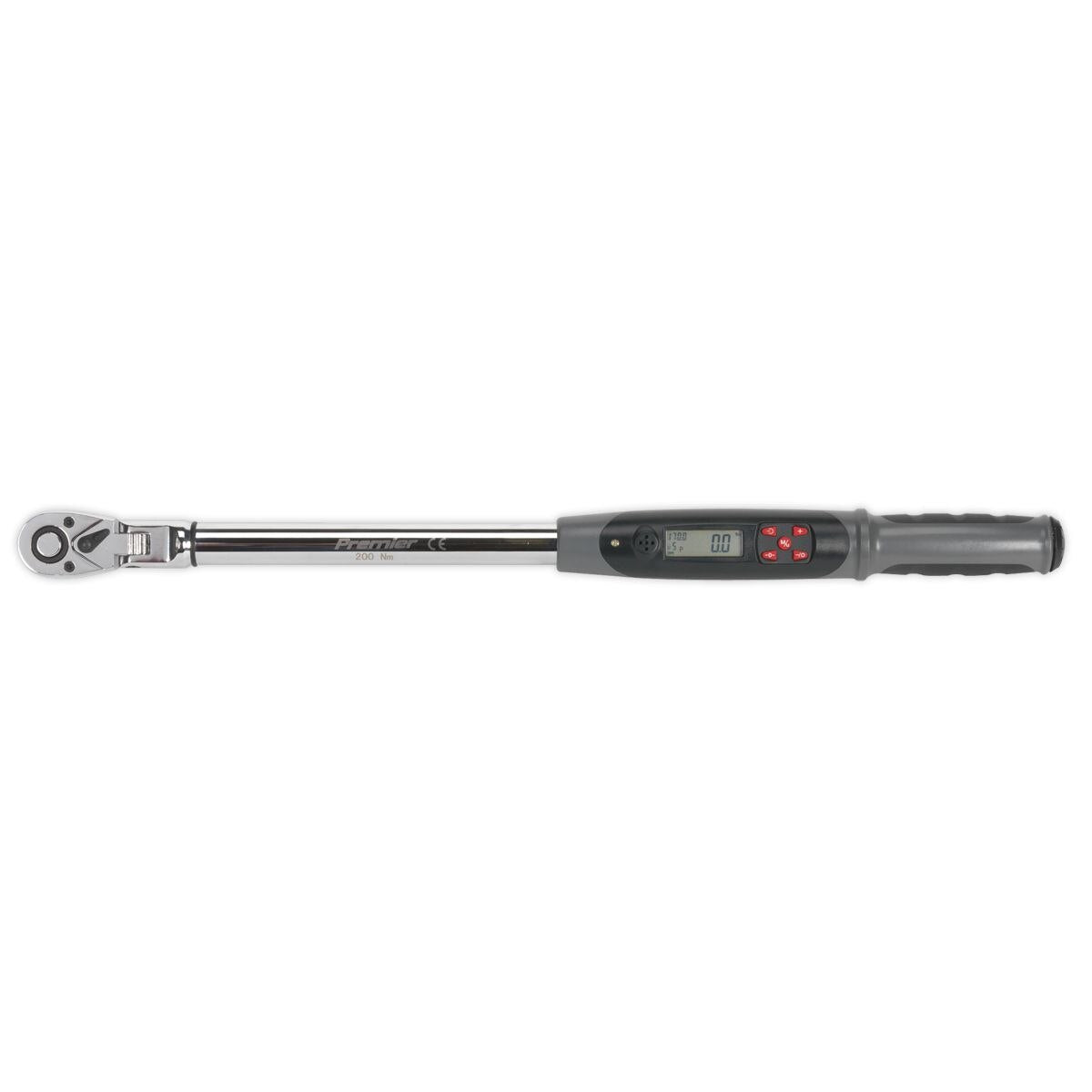 Sealey Premier Flexi-Head Digital Torque Wrench with Angle Function 1/2"Sq Drive 20-200Nm - Image 6