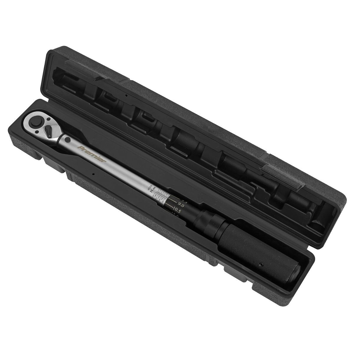 Sealey Premier Micrometer Style Torque Wrench 1/2"Sq Drive 40-210Nm - Image 3