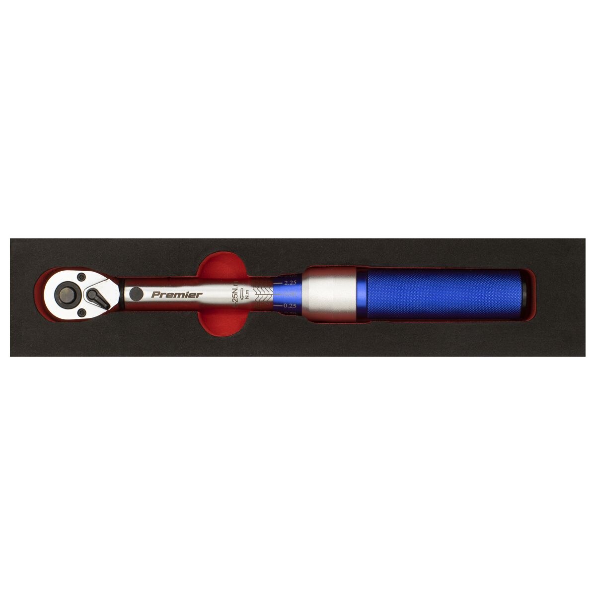 Sealey Premier Calibrated Micrometer Style Torque Wrench 3/8"Sq Drive 5-25Nm - Image 3