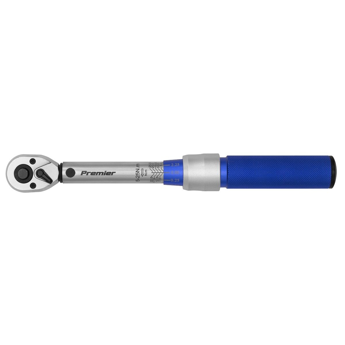 Sealey Premier Calibrated Micrometer Style Torque Wrench 3/8"Sq Drive 5-25Nm - Image 4