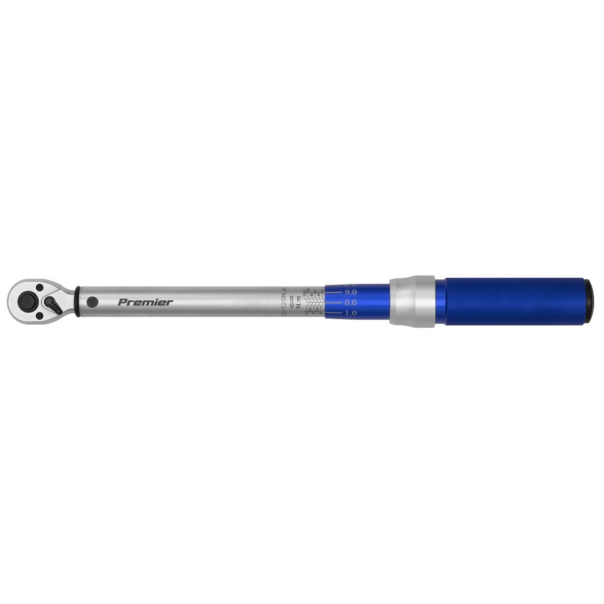 Sealey Premier Calibrated Micrometer Style Torque Wrench 3/8"Sq Drive 20-120Nm - Image 4