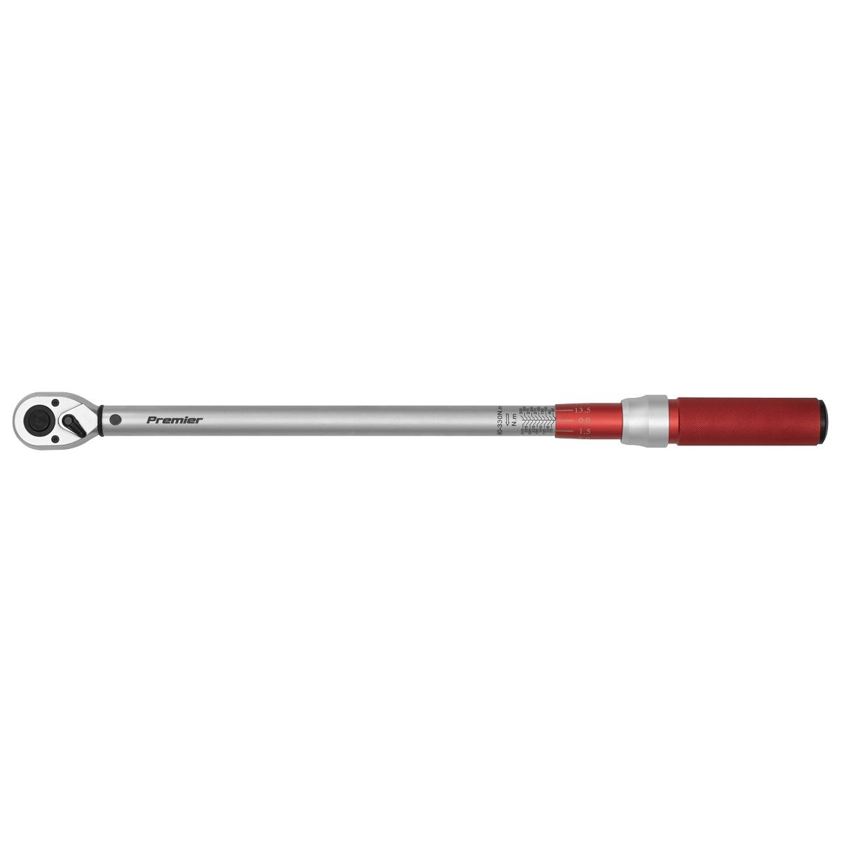 Sealey Premier Calibrated Micrometer Style Torque Wrench 1/2"Sq Drive 60-330Nm - Image 3