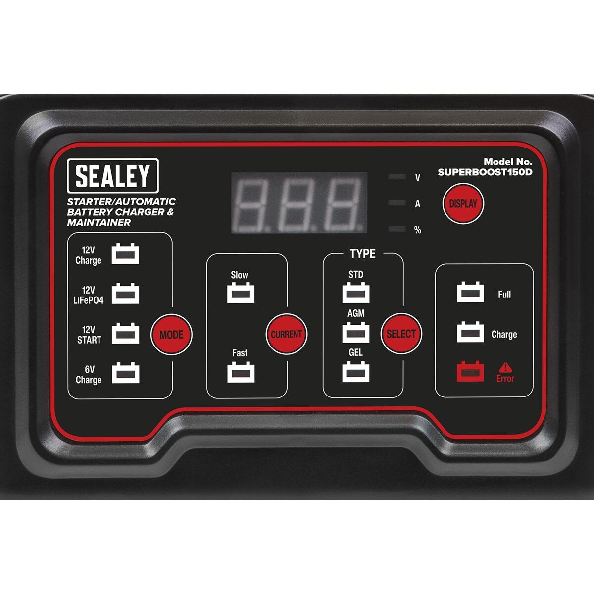 Sealey 6/12V Automatic Battery Charger & Maintainer 150A Starter/15A - Image 7