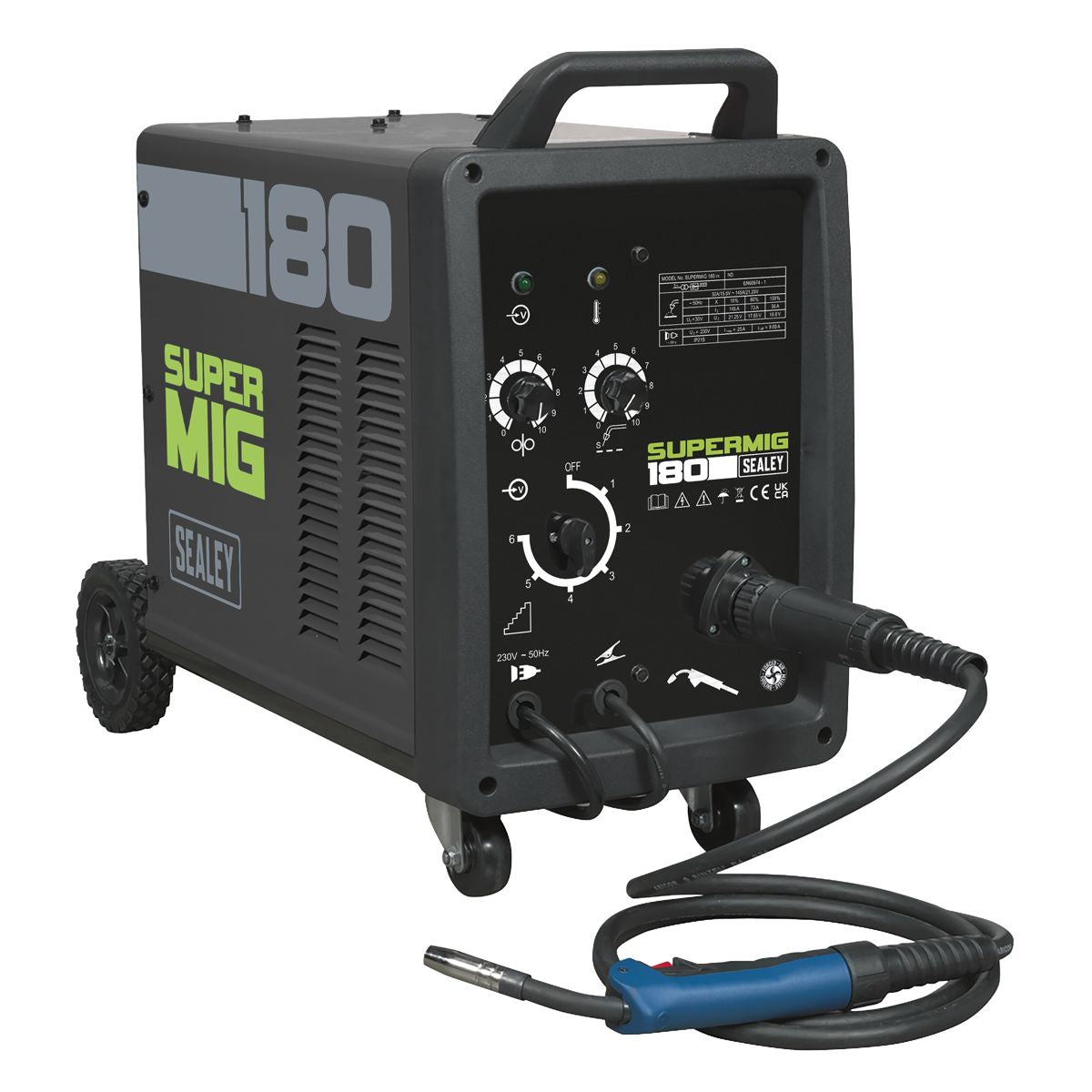 Sealey Professional MIG Welder with Binzel Euro Torch 180A 230V - Image 3