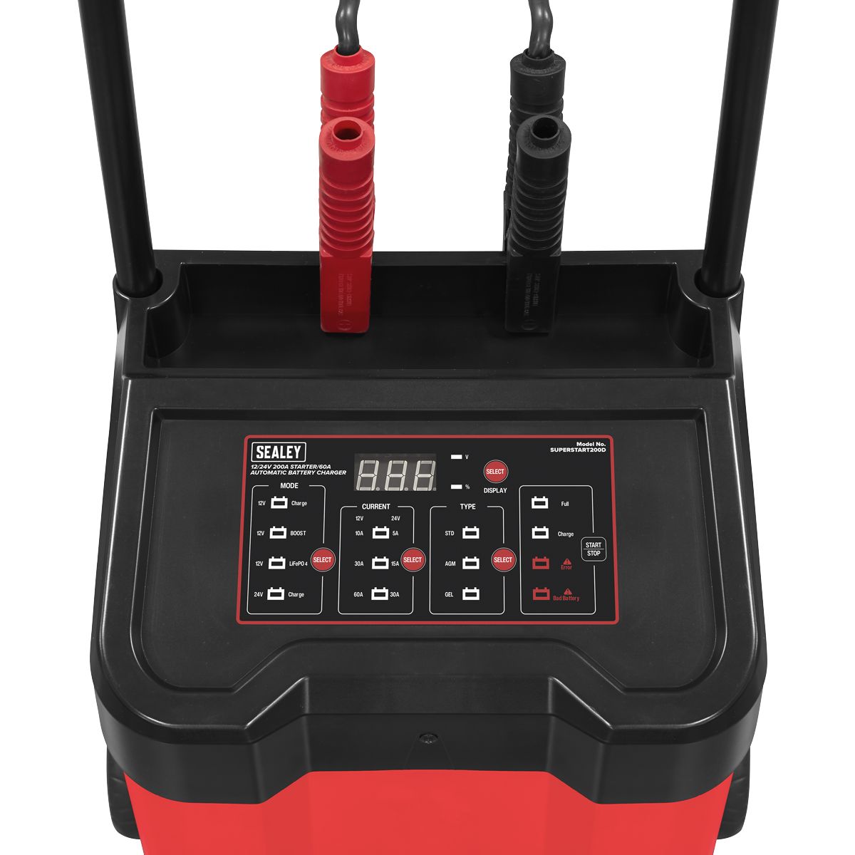 Sealey 12/24V Automatic Battery Charger 60A & 200A Starter - Image 4