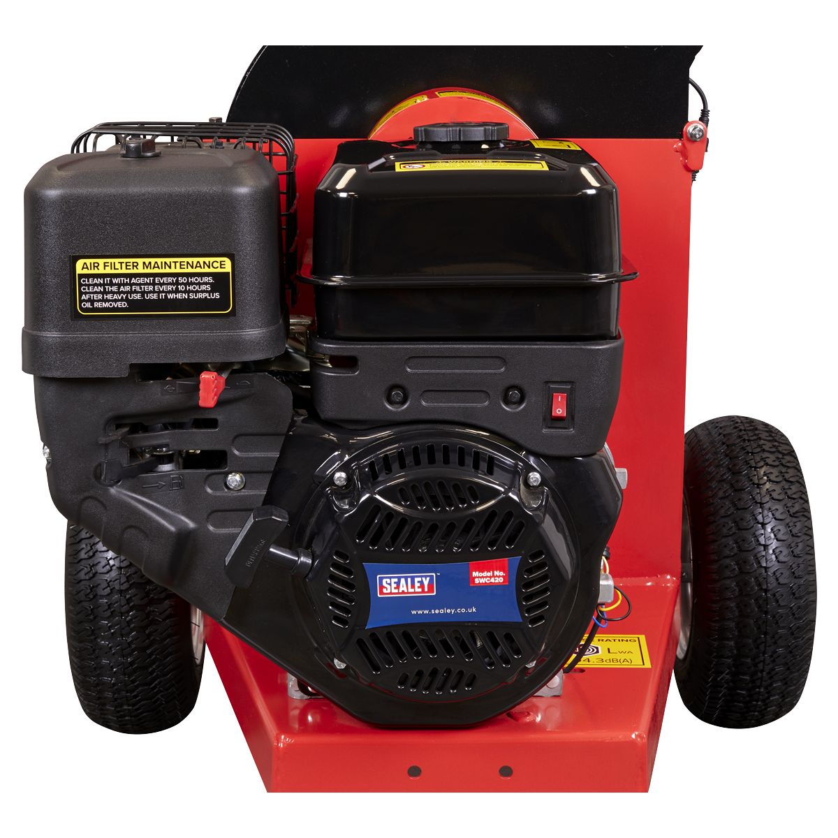 Sealey Wood Chipper 420cc 15hp 100mm Capacity - Image 7