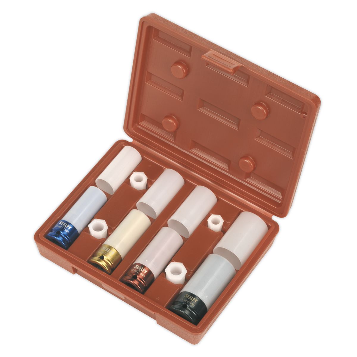 Sealey Alloy Wheel Impact Socket Set 1/2"Sq Drive 4pc - Image 2