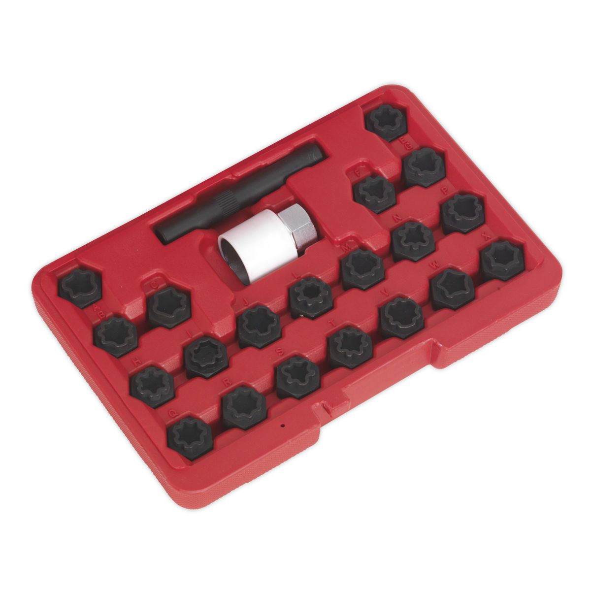 Sealey Locking Wheel Nut Key Set for Audi 22pc - Image 4