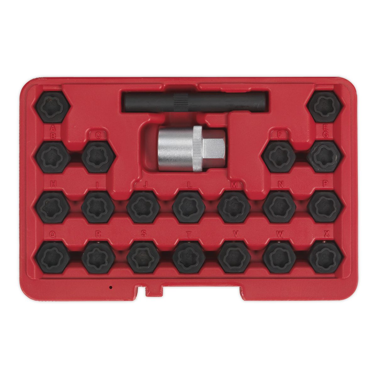 Sealey Locking Wheel Nut Key Set for BMW 22pc - Image 4