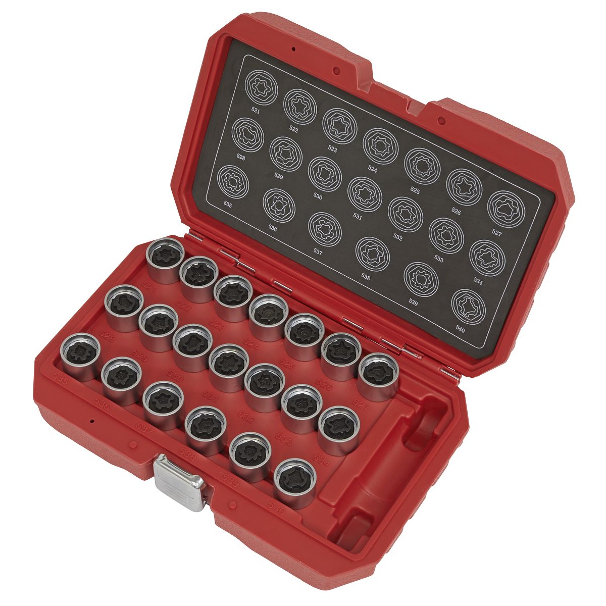 Sealey Locking Wheel Nut Key Set for VAG 20pc - Image 2