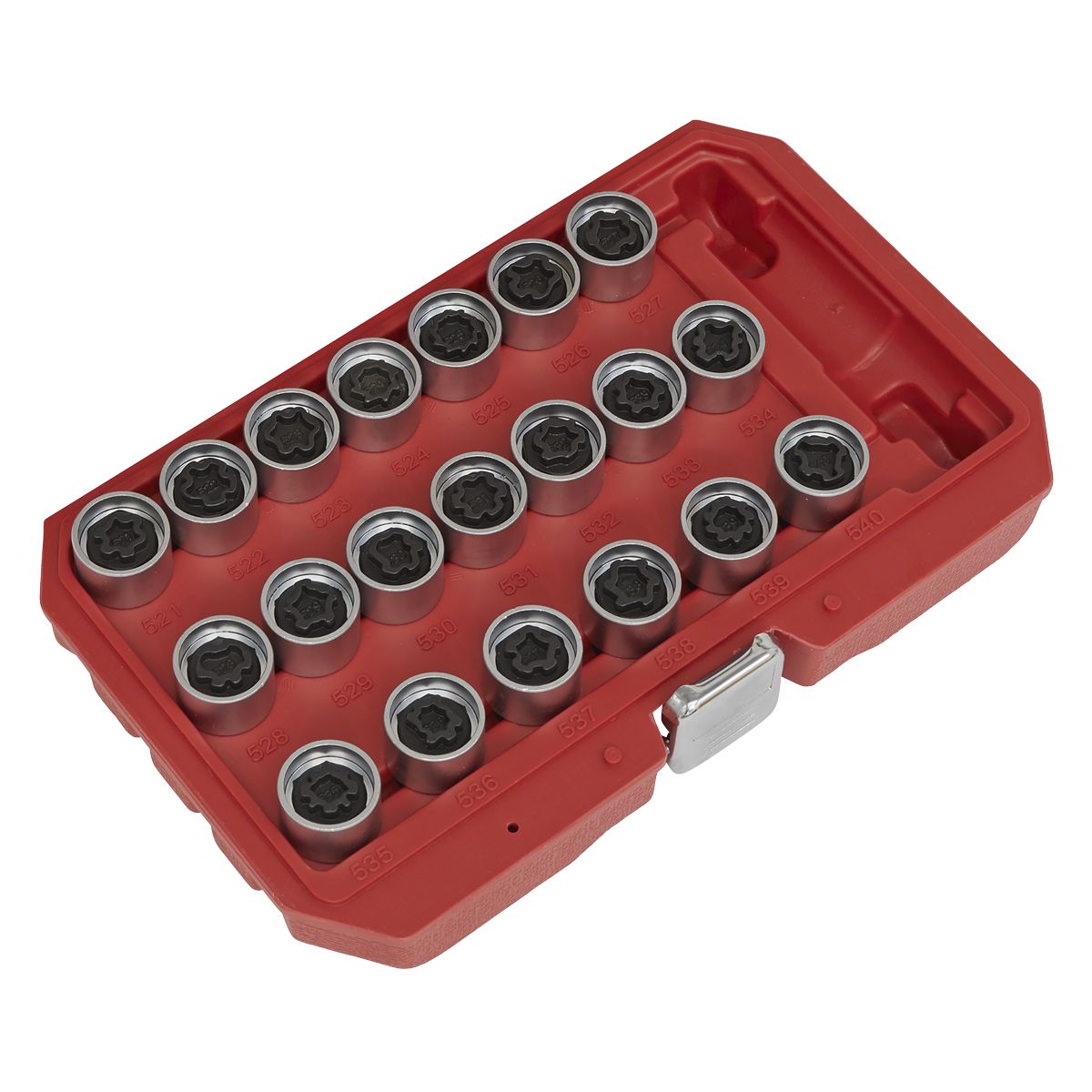 Sealey Locking Wheel Nut Key Set for VAG 20pc - Image 4