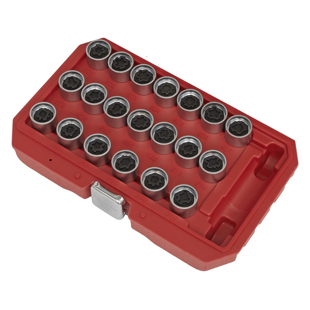 Sealey Locking Wheel Nut Key Set for VAG 20pc - Image 5