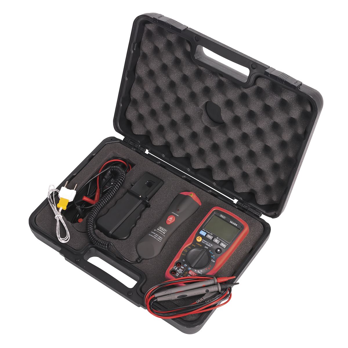 Sealey 15-Function Digital Automotive Analyser with Inductive Coupler/Infrared Temperature Probe - Image 3