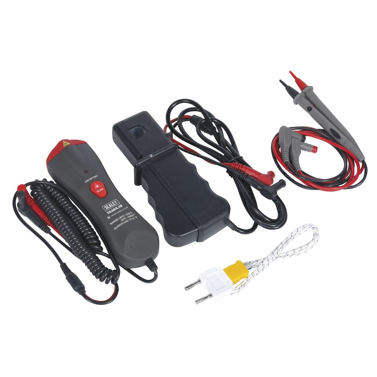 Sealey 15-Function Digital Automotive Analyser with Inductive Coupler/Infrared Temperature Probe - Image 6