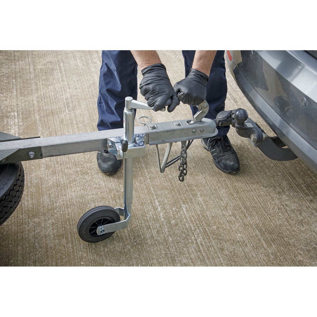Sealey Jockey Wheel & Clamp 35mm - 150mm Solid Wheel - Image 4