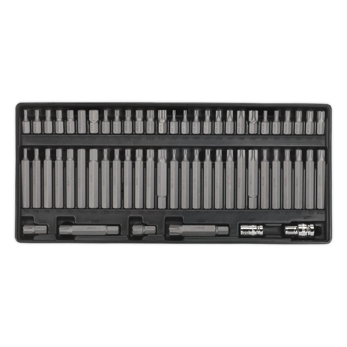 Sealey Premier Security TRX-Star*/Hex/Ribe/Spline Bit Set with Tool Tray 60pc - Image 1