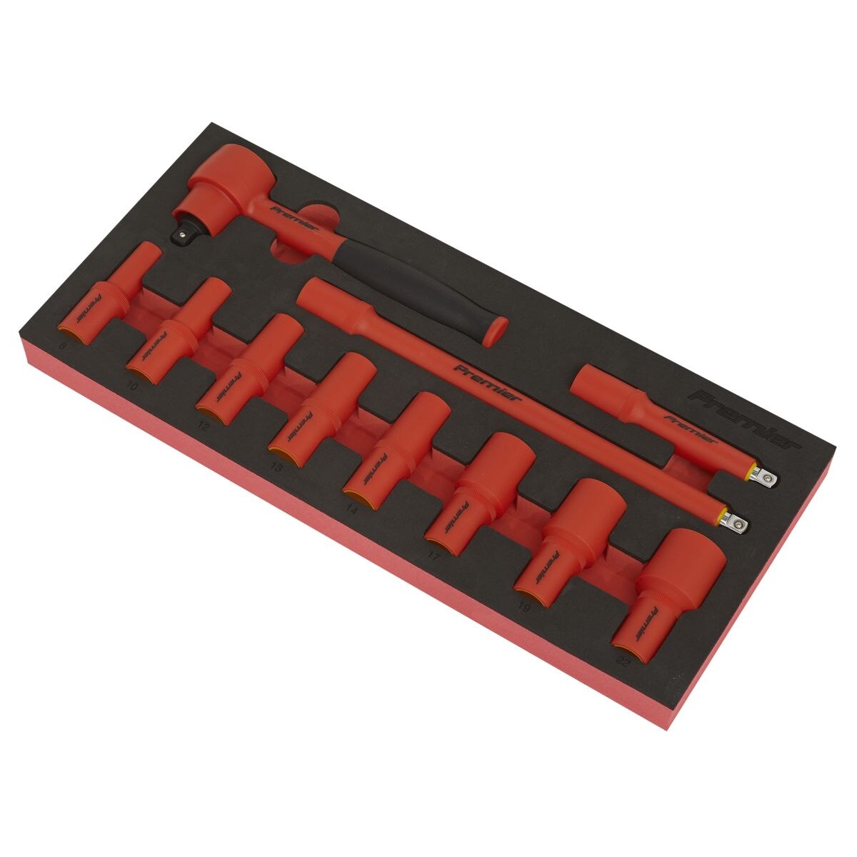 Sealey Premier Insulated Socket Set with Tool Tray 3/8"Sq Drive 11pc - VDE Approved - Image 7