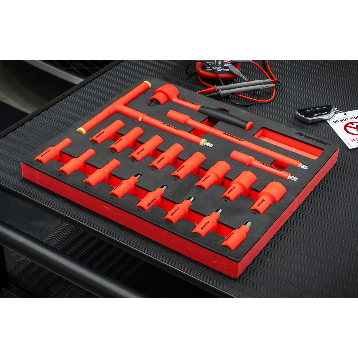 Sealey Premier Insulated Socket Set with Tool Tray 3/8"Sq Drive 20pc - VDE Approved - Image 3
