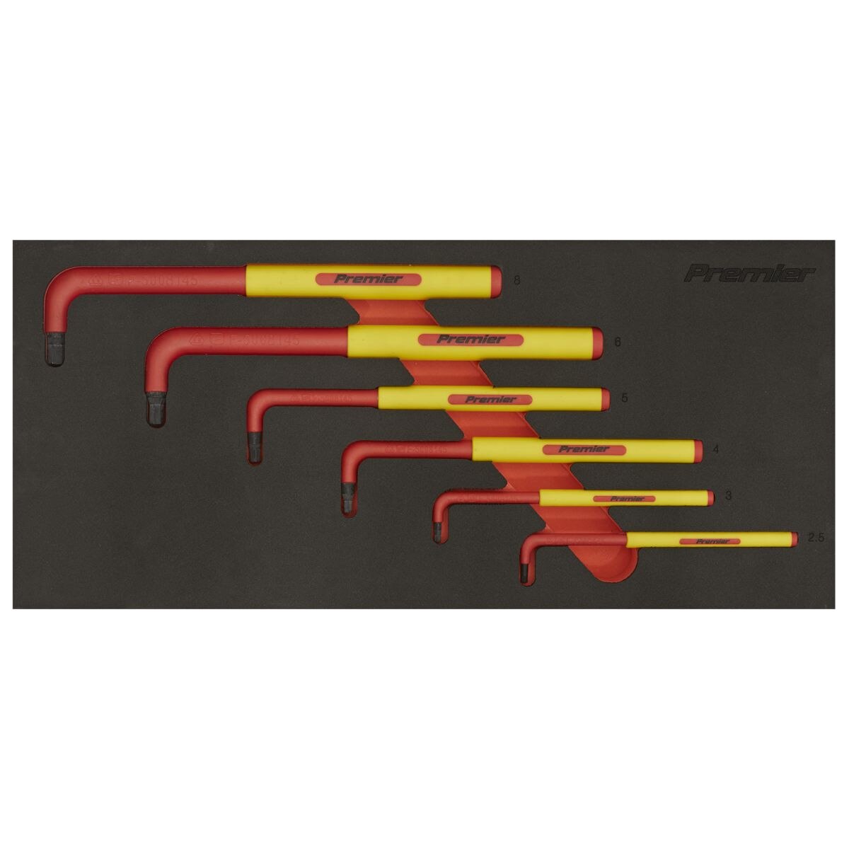 Sealey Premier Hex Key Set with Tool Tray 6pc - VDE Approved - Image 3