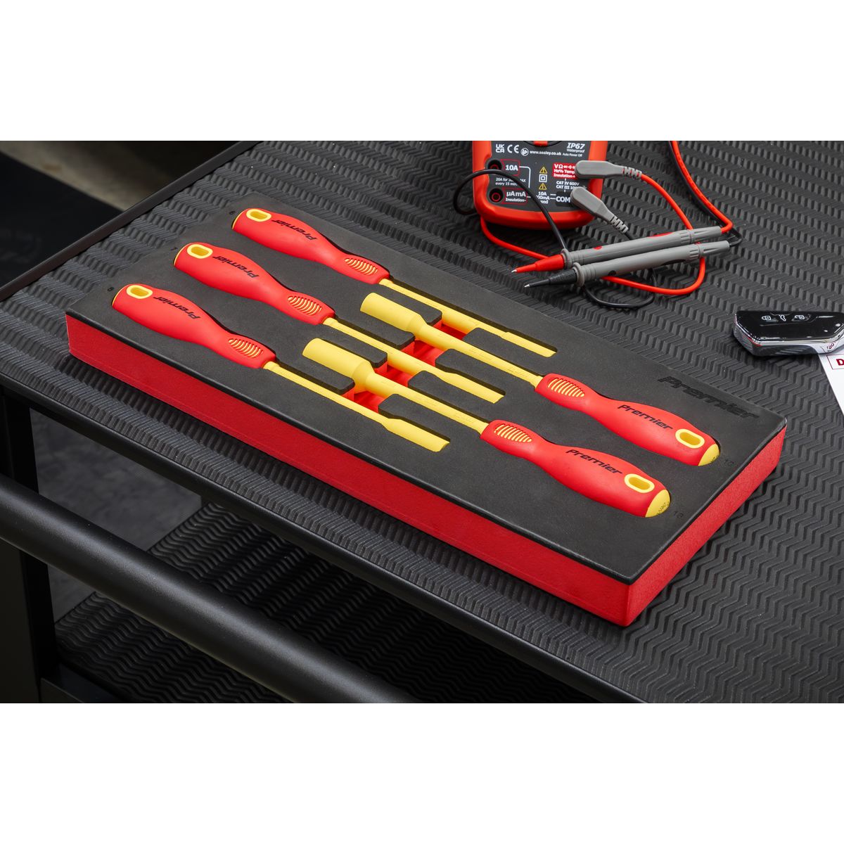 Sealey Premier Insulated Nut Driver Set with Tool Tray 5pc - VDE Approved - Image 4
