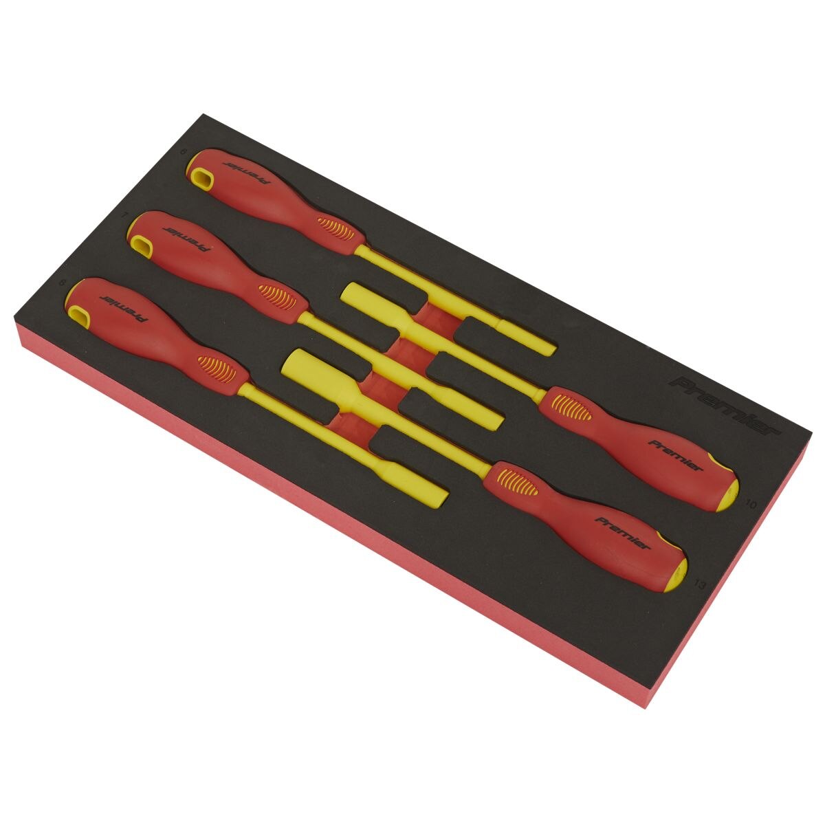 Sealey Premier Insulated Nut Driver Set with Tool Tray 5pc - VDE Approved - Image 6