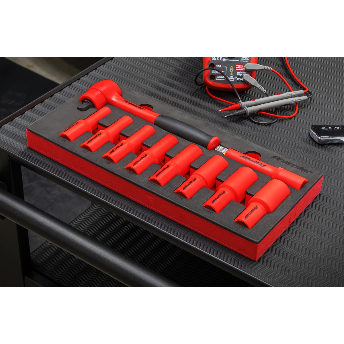 Sealey Premier Insulated Socket Set with Tool Tray 1/2"Sq Drive 10pc - VDE Approved - Image 6