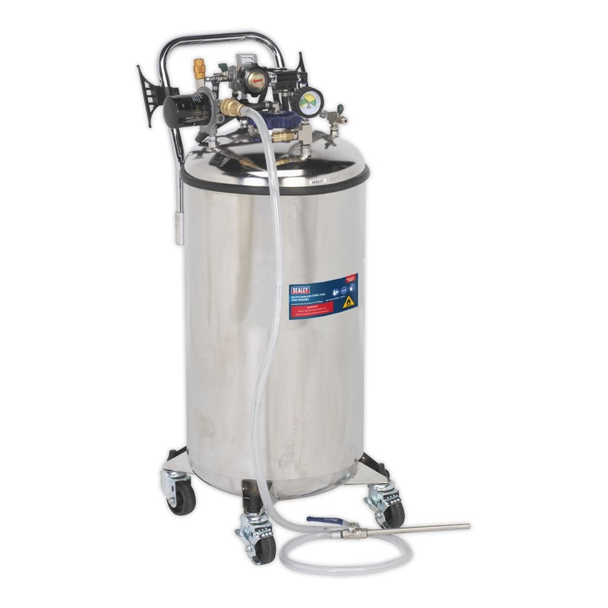Sealey Stainless Steel Fuel Tank Drainer 90L - Image 4