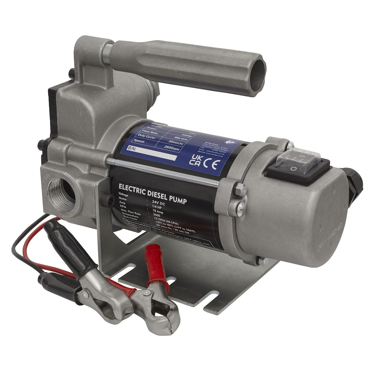 Sealey Portable Diesel/Fluid Transfer Pump 24V - Image 8
