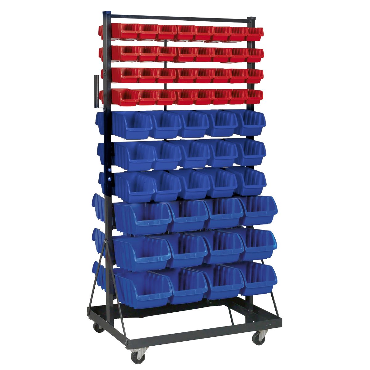 Sealey Mobile Bin Storage System with 118 Bins - Image 1