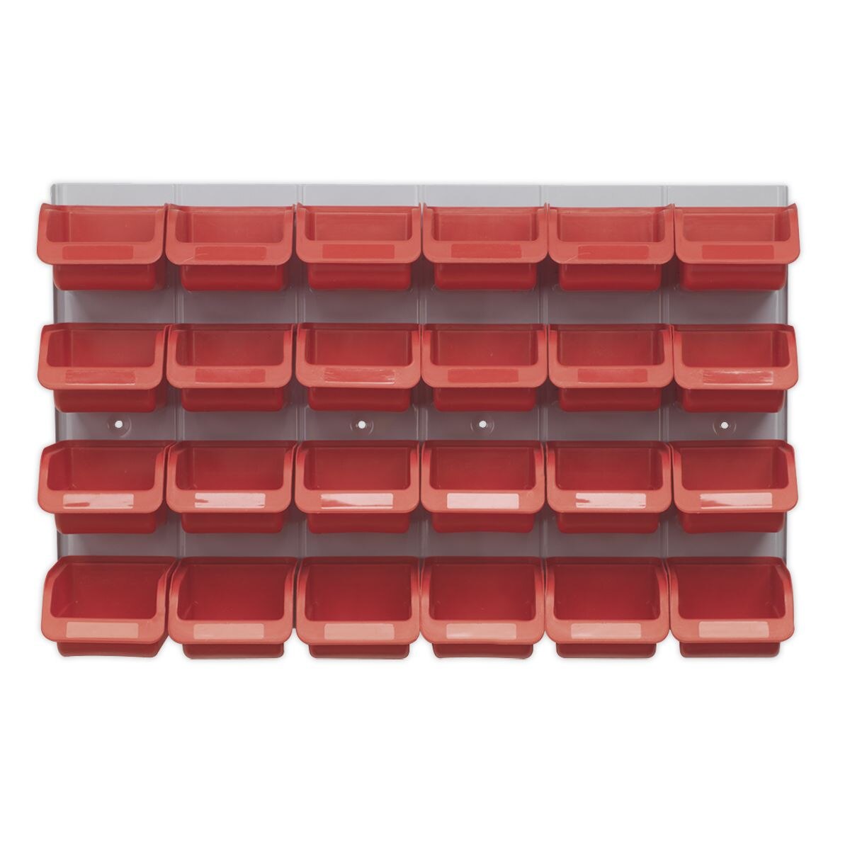 Sealey Bin & Panel Combination 24 Bins - Red - Image 2