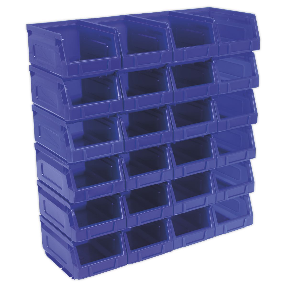 Sealey Plastic Storage Bin 105 x 165 x 85mm, Blue - Pack of 24 - Image 1