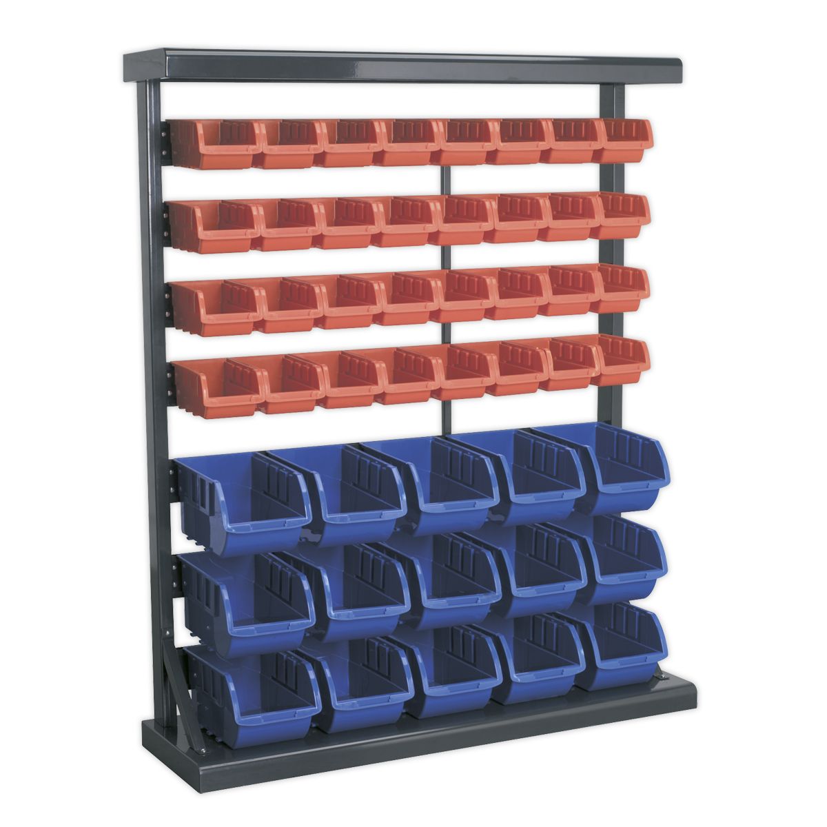 Sealey Mobile Bin Storage System with 47 Bins - Image 1