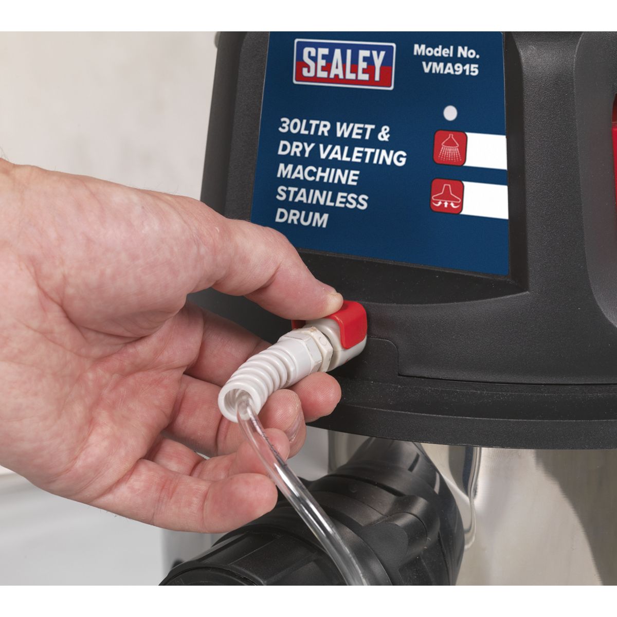 Sealey Wet & Dry Valet Machine Stainless Drum 30L - Image 10