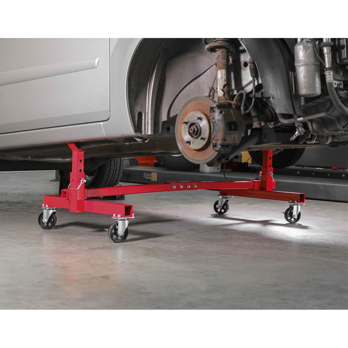 Sealey Adjustable 2-Post Vehicle Moving Dolly 900kg Capacity - Image 2