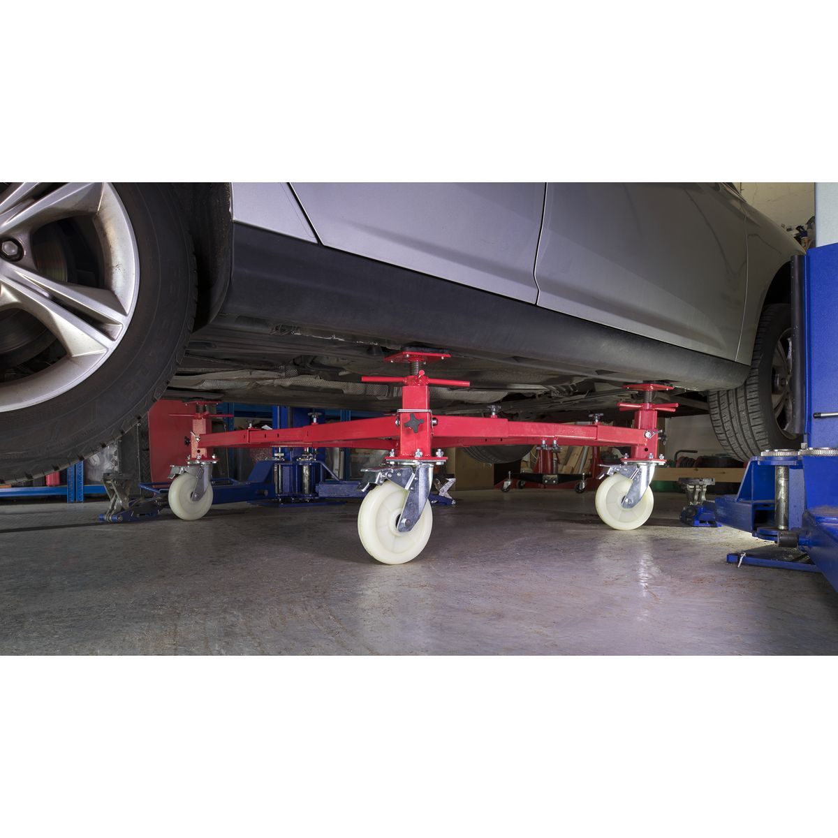 Sealey Adjustable 4-Post Vehicle Moving Dolly 900kg Capacity - Image 6