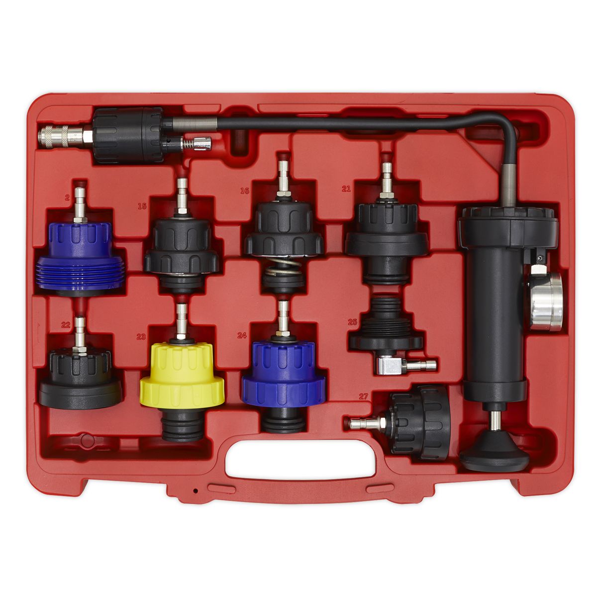 Sealey Cooling System Pressure Test Kit 10pc - Image 3